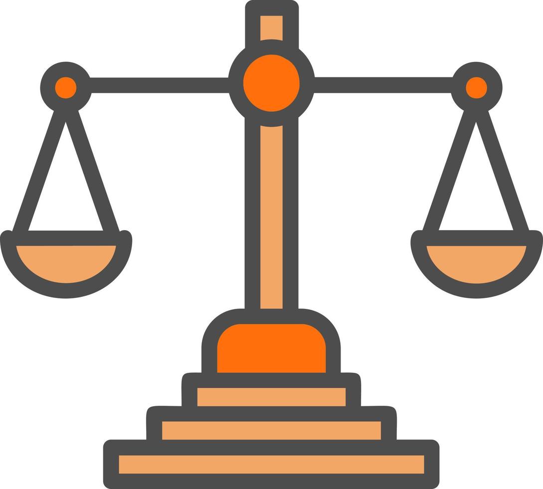 icono de vector de escala de justicia