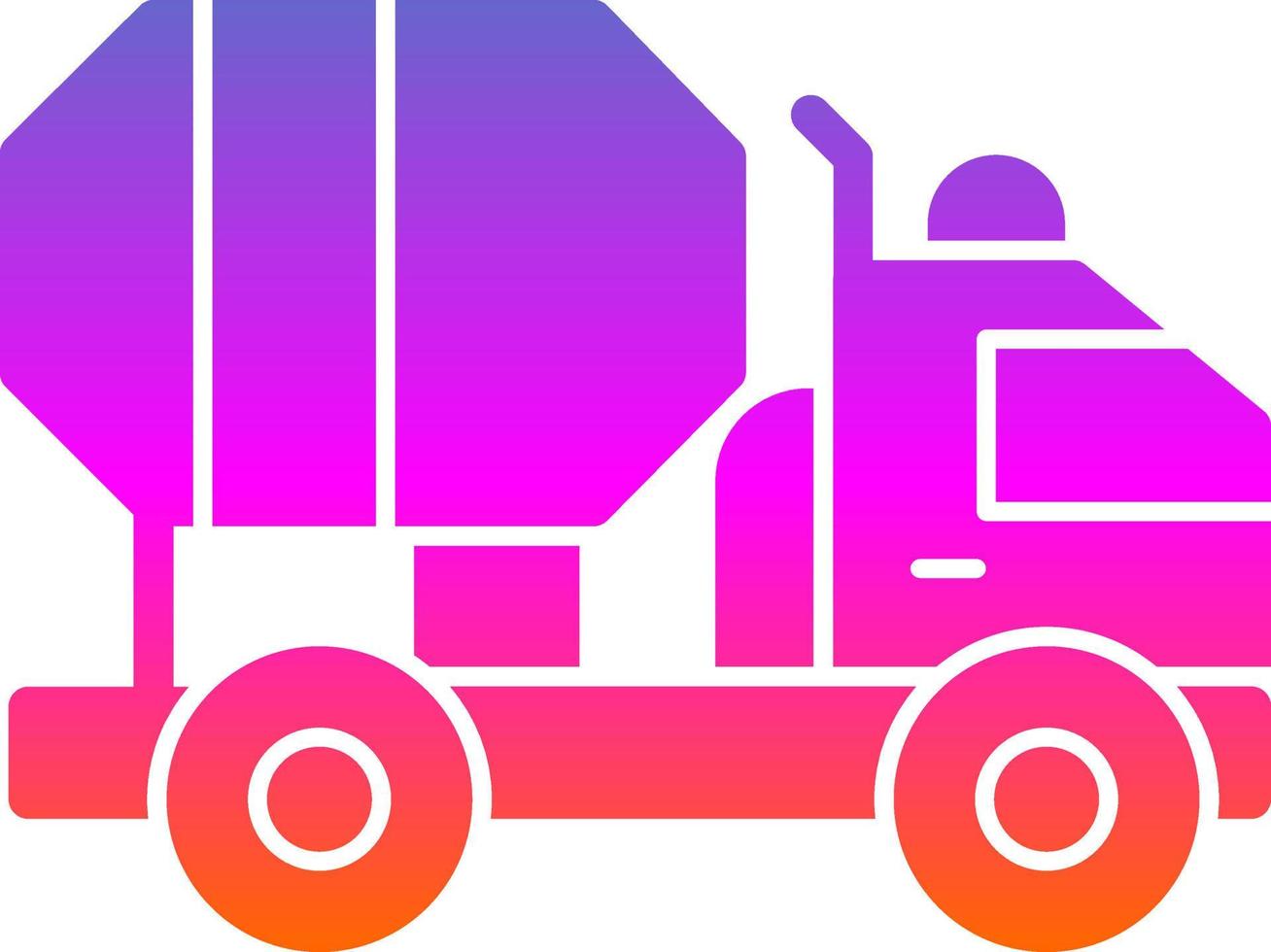 Cement Truck Vector Icon Design