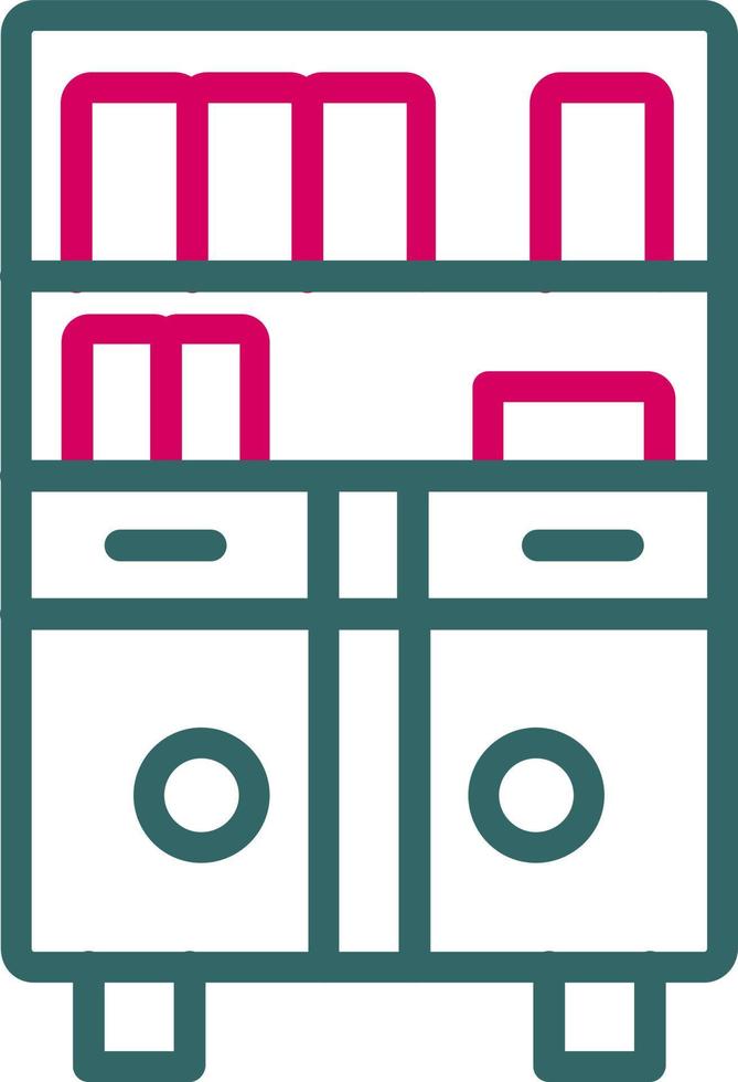 Bookshelf Vector Icon