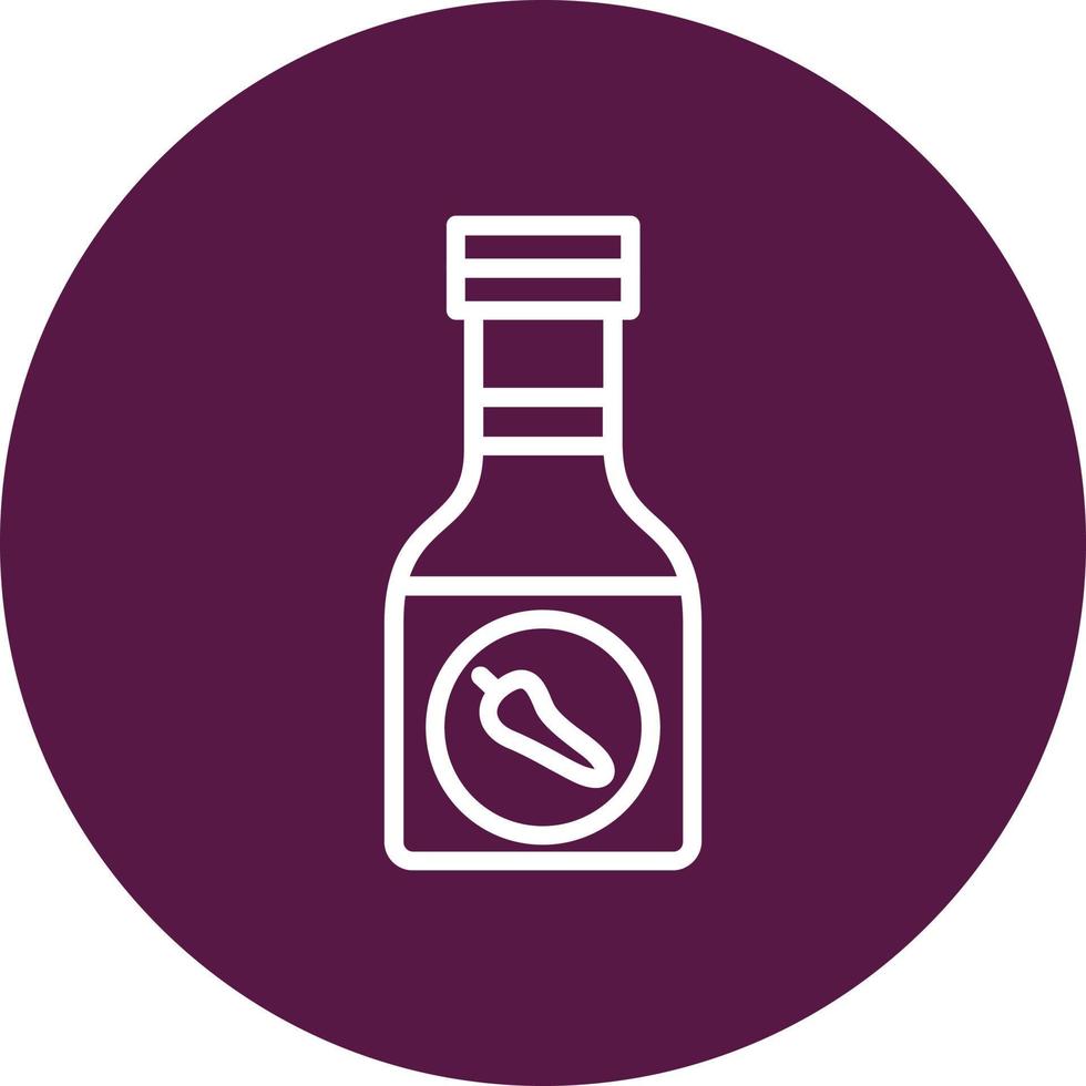 Sauce Bottle Vector Icon