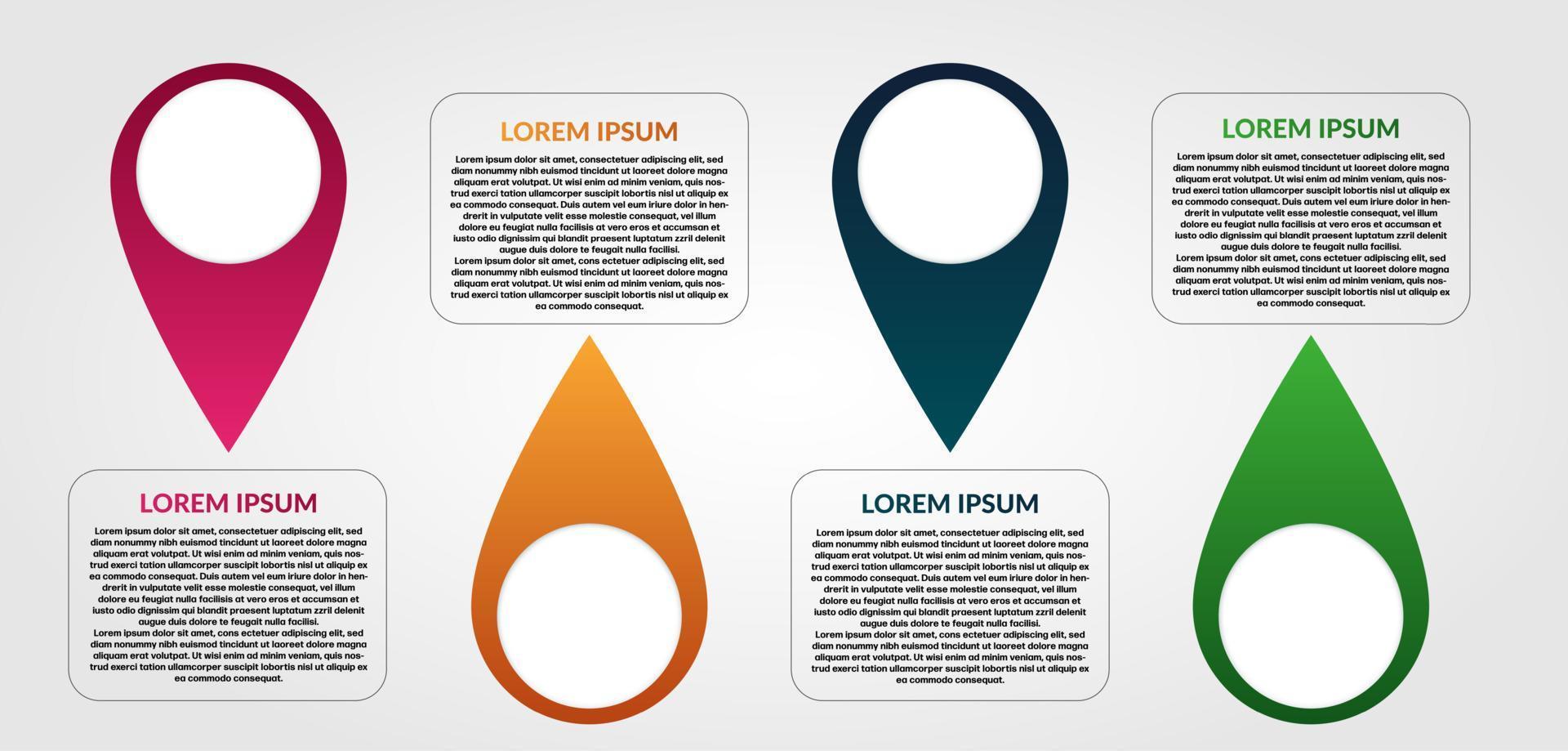 infografía de negocios. vector de diseño de infografías de línea de tiempo. plantilla de opciones de números de infografías abstractas. ilustración vectorial concepto de negocio con 4 opciones, pasos o procesos.