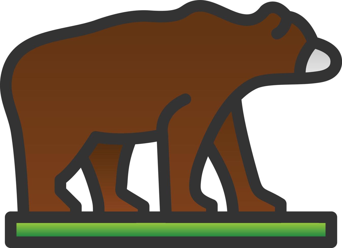 diseño de icono de vector de oso