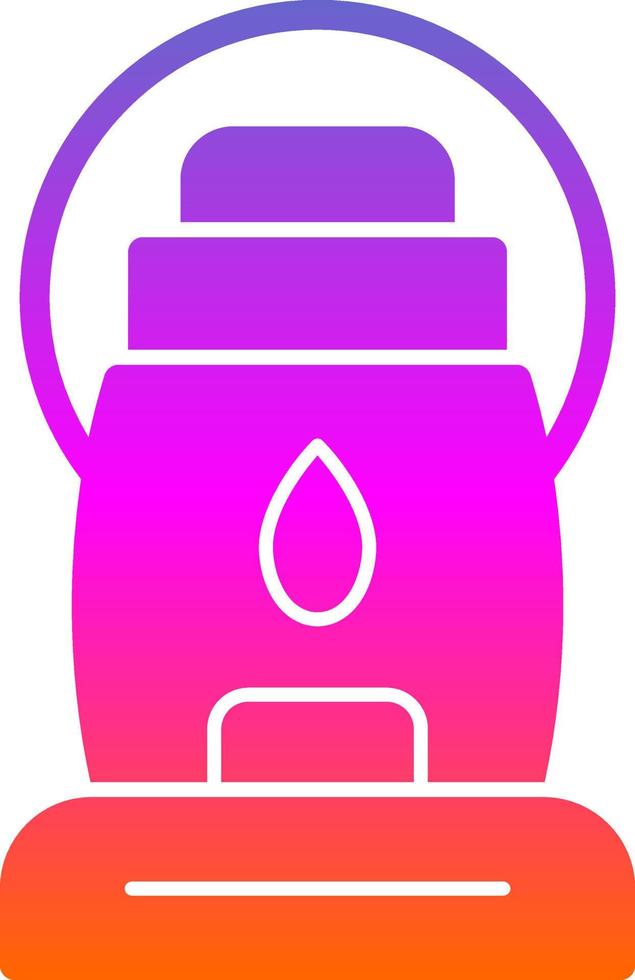 Oil Lamp Vector Icon Design
