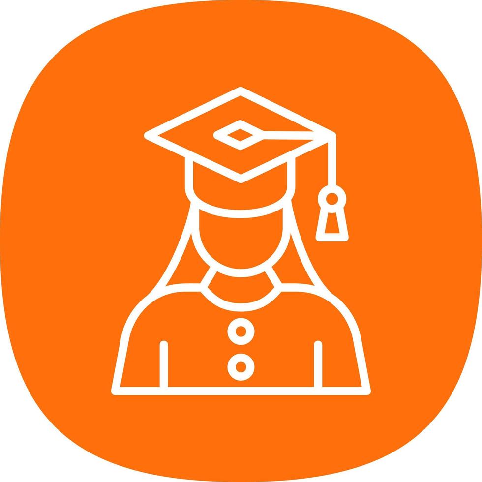 Graduate Woman Vector Icon Design