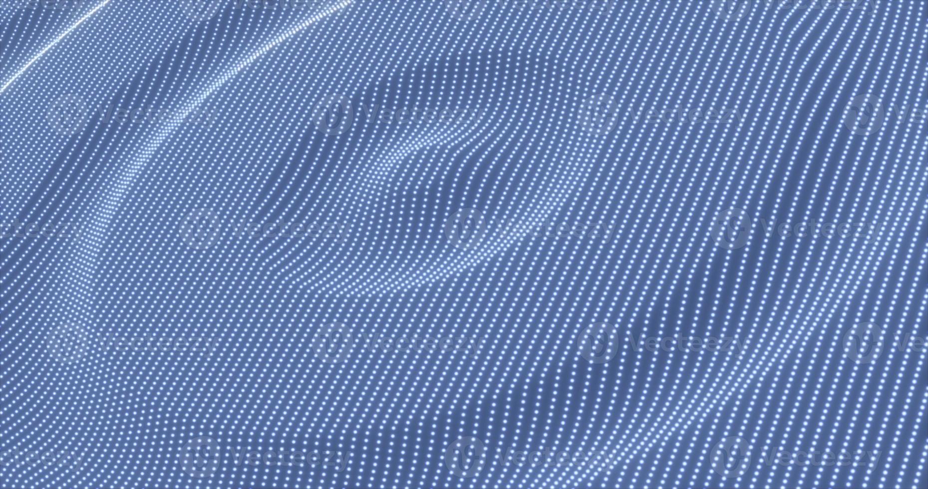 Abstract blue waves streaks circles of particles and dots futuristic rhythmic glowing magic energy. Abstract background photo