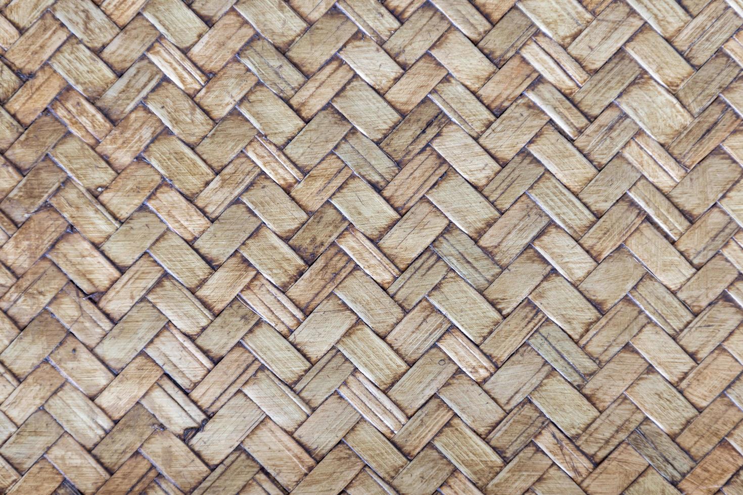 Brown bamboo woven texture background photo