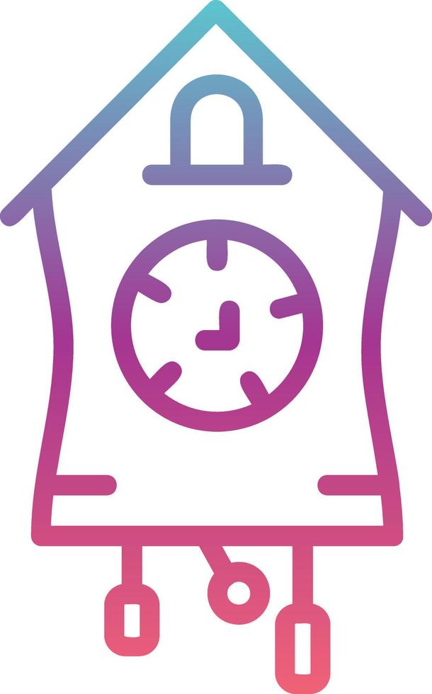 icono de vector de reloj de cuco