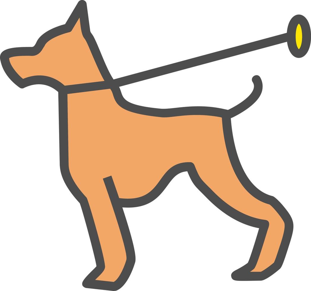 Dog Walking Vector Icon