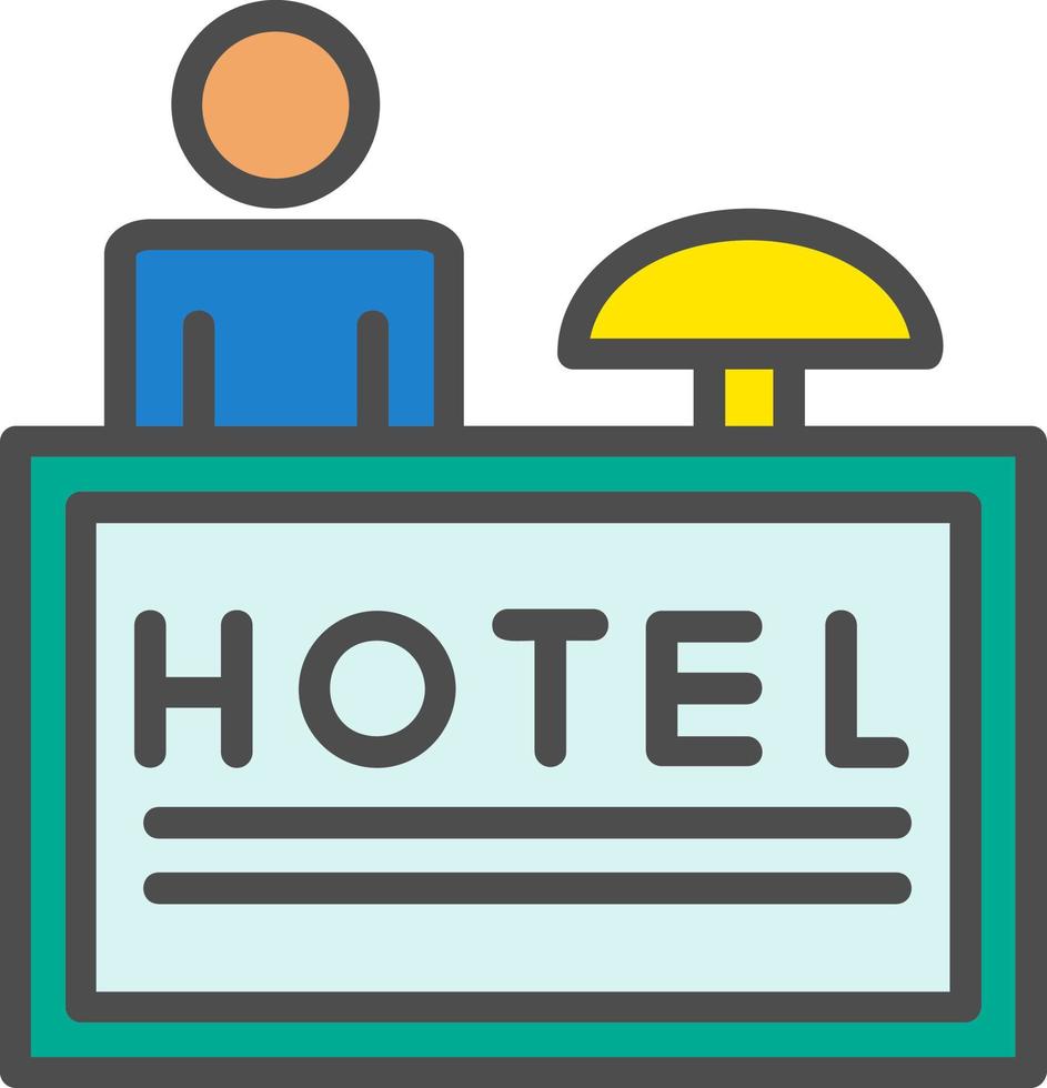 Hotel Counter Vector Icon