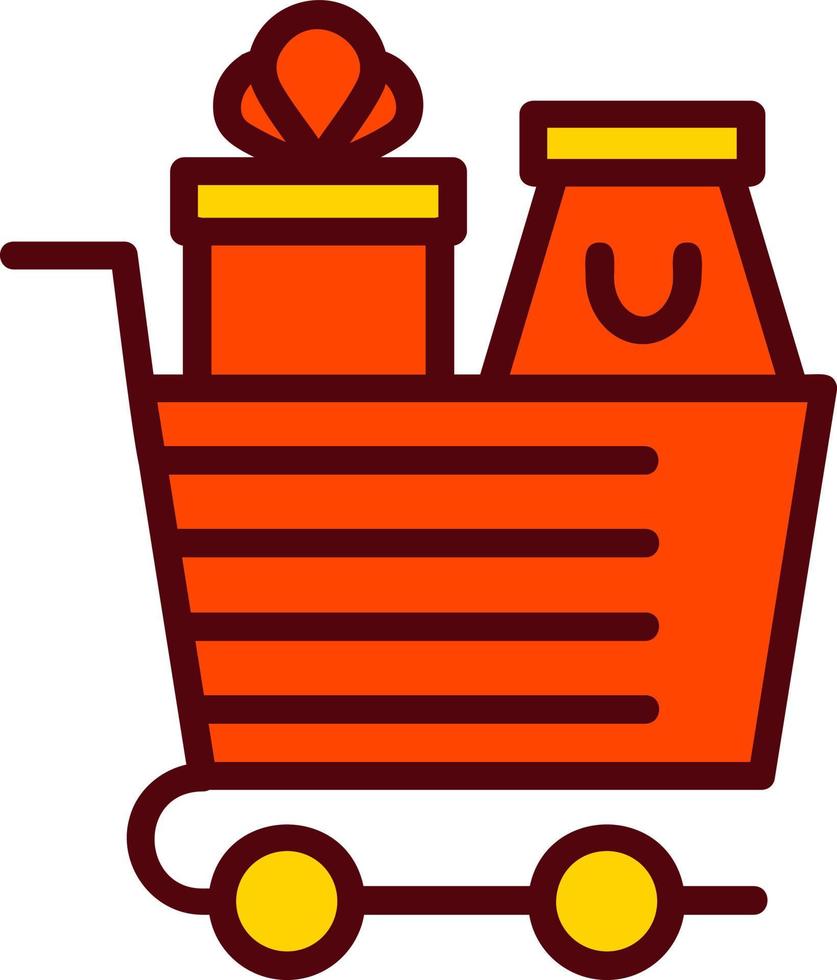 icono de vector de carrito de compras