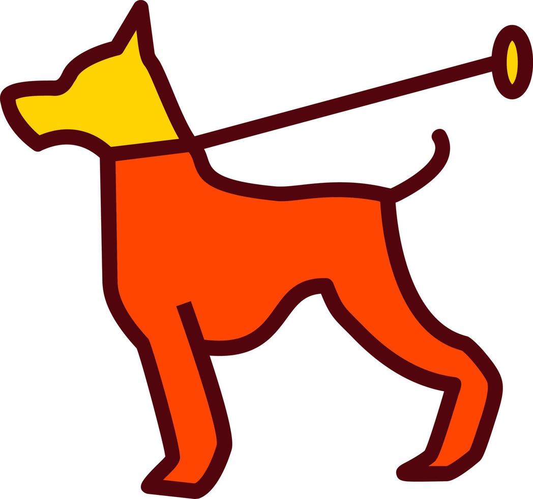 icono de vector de perro caminando