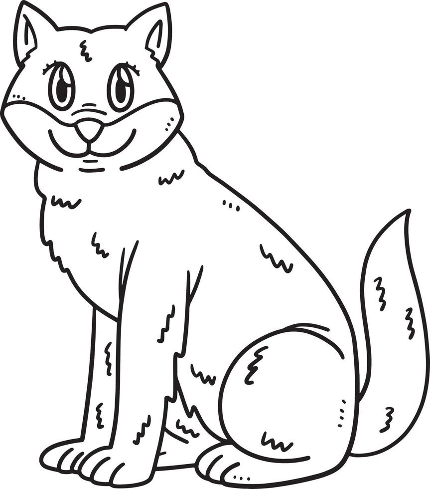 Mother Dog Isolated Coloring Page for Kids vector