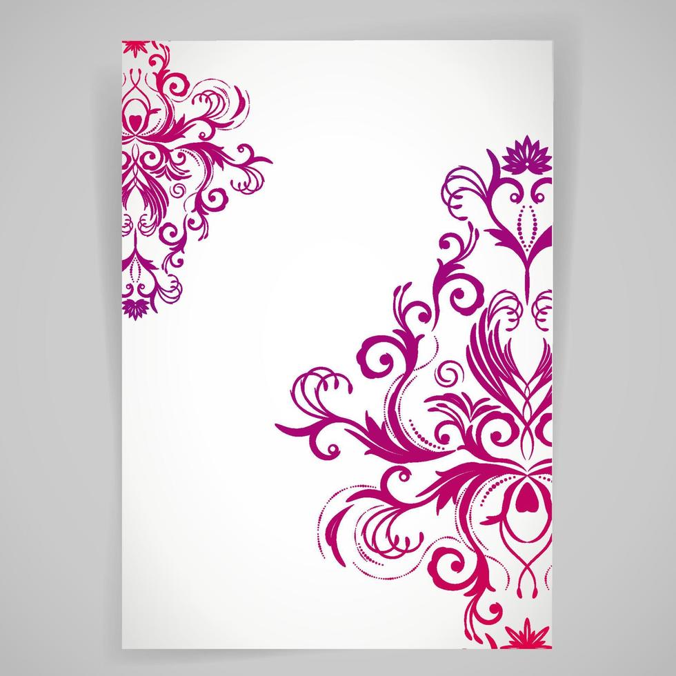 Abstract floral background with oriental flowers. vector