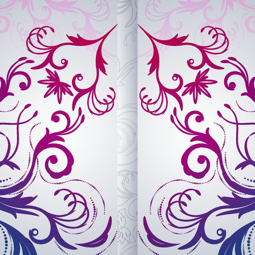 Abstract vector background with floral item.