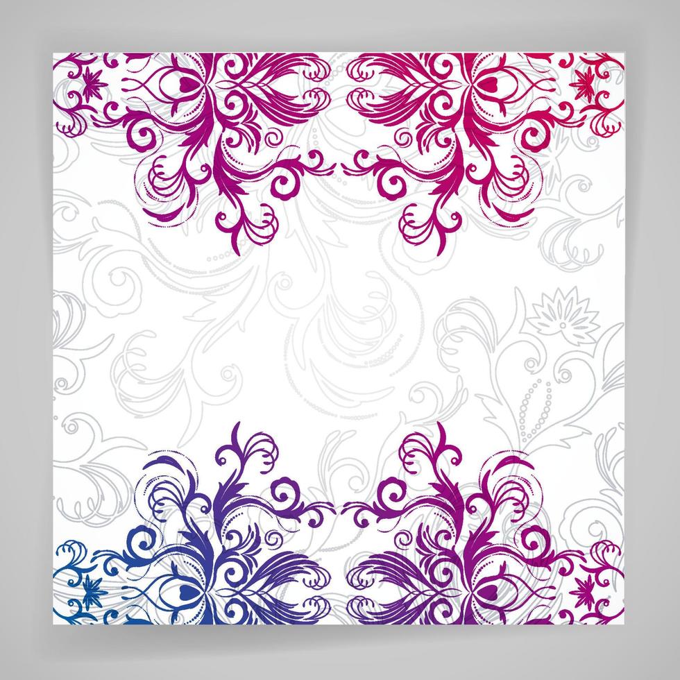 Abstract vector floral background with oriental flowers.