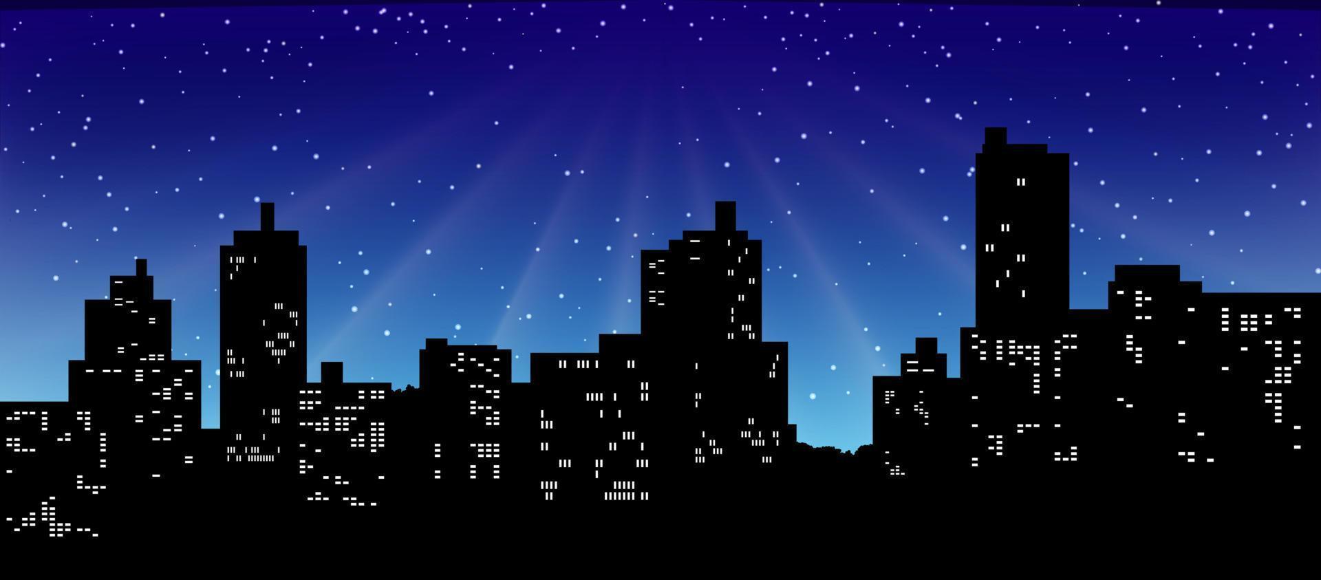 Black silhouette of cityscape. vector