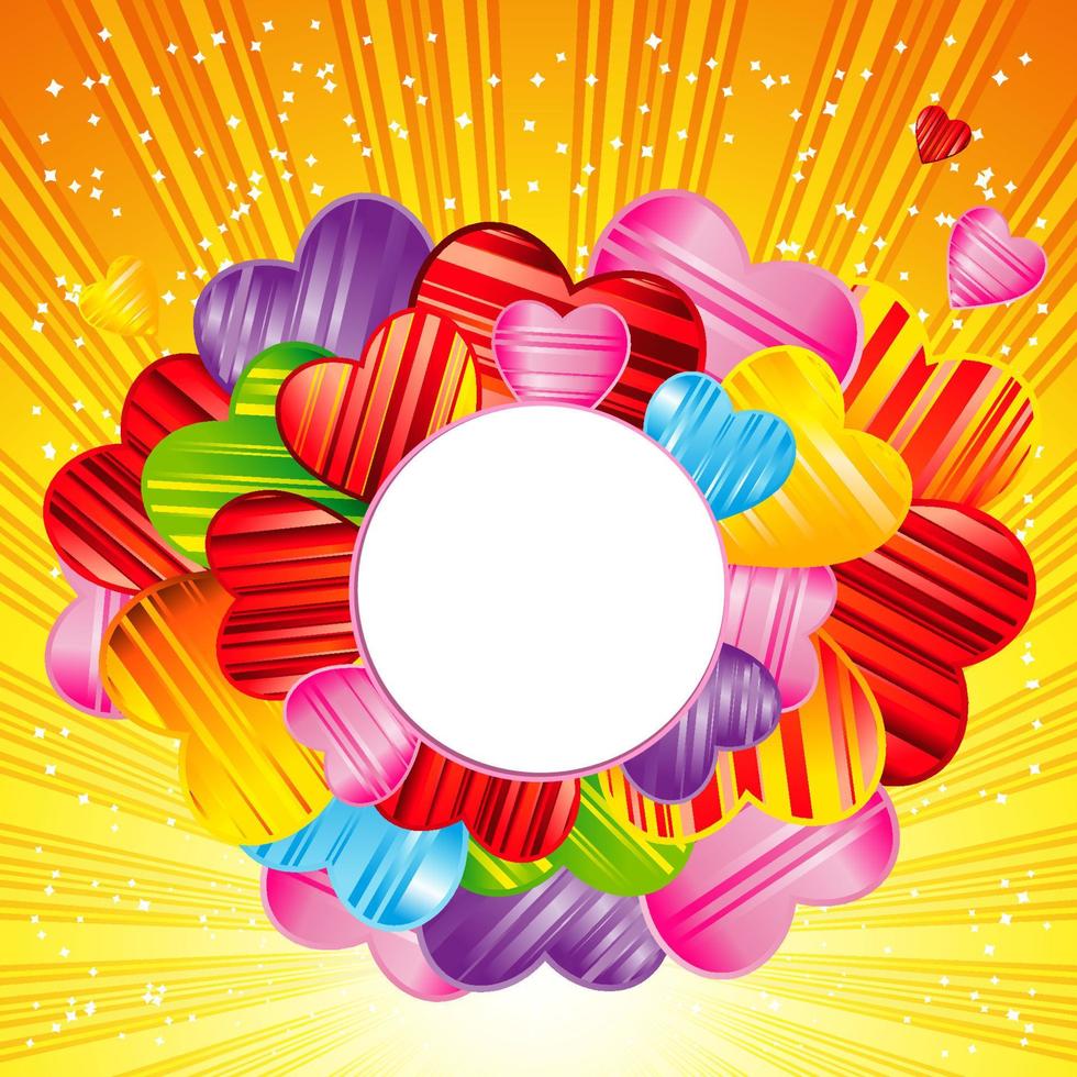 Vector Valentine's day background with striped pattern hearts , design illustration.