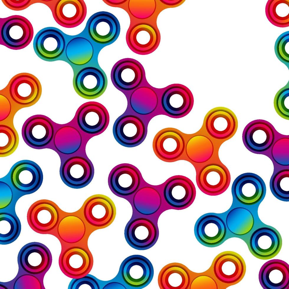 fidget hand finger spinner para aliviar el estrés, juguete colorido para eliminar la ansiedad y aumentar la concentración. vector