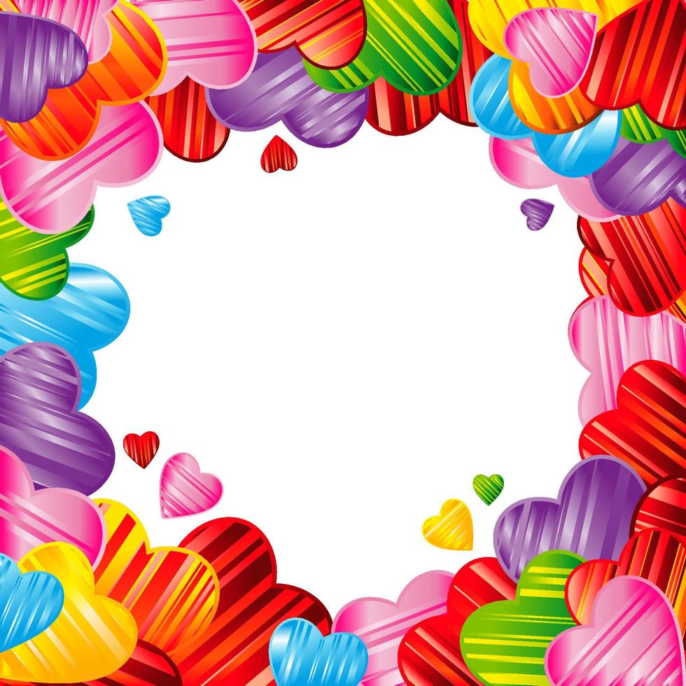 Vector Valentine's day background with striped pattern hearts , design illustration.