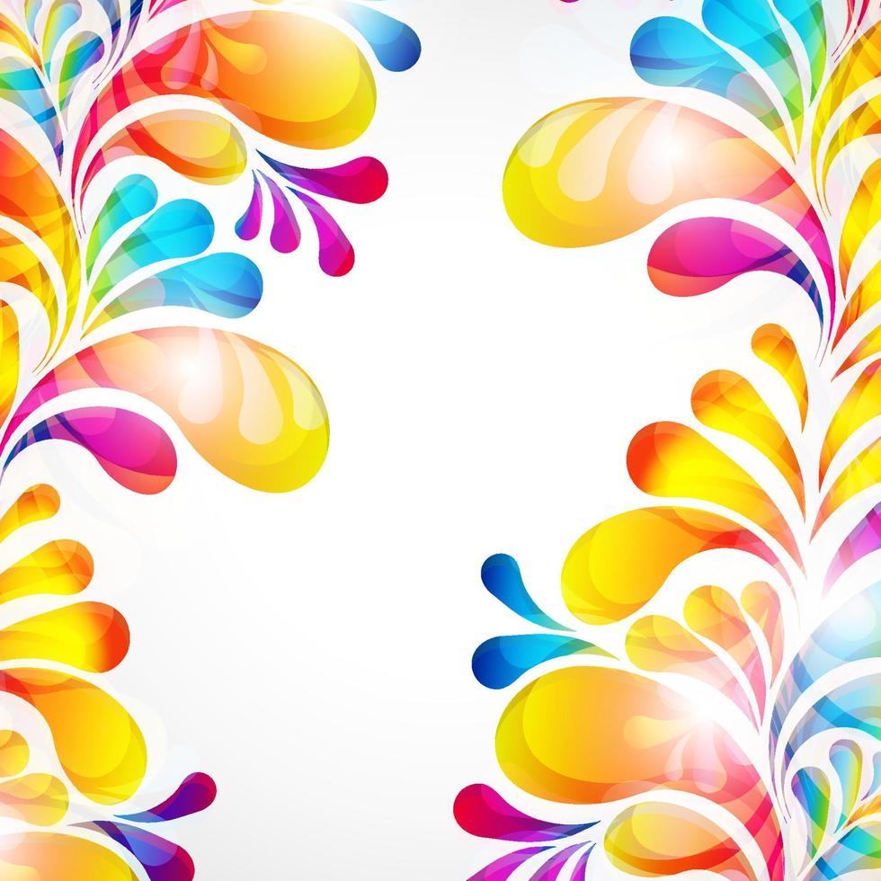 Abstract bright background with teardrop-shaped arches. vector