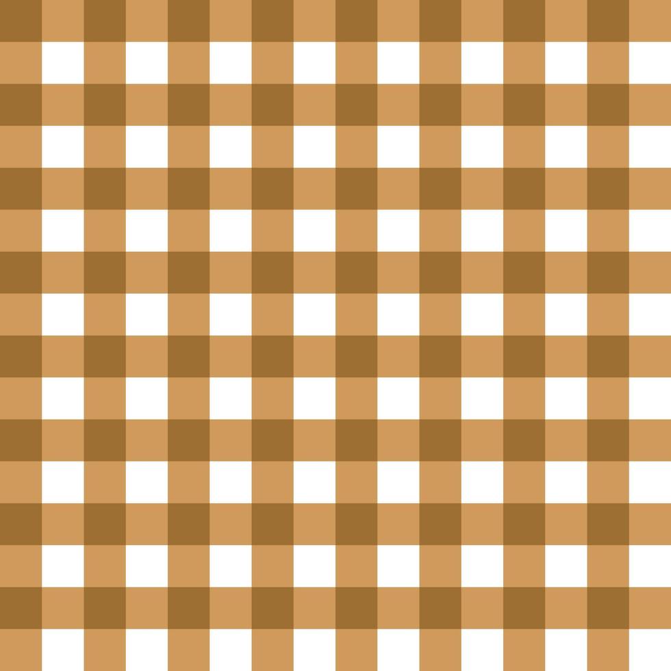 Seamless Brown Gingham Pattern vector