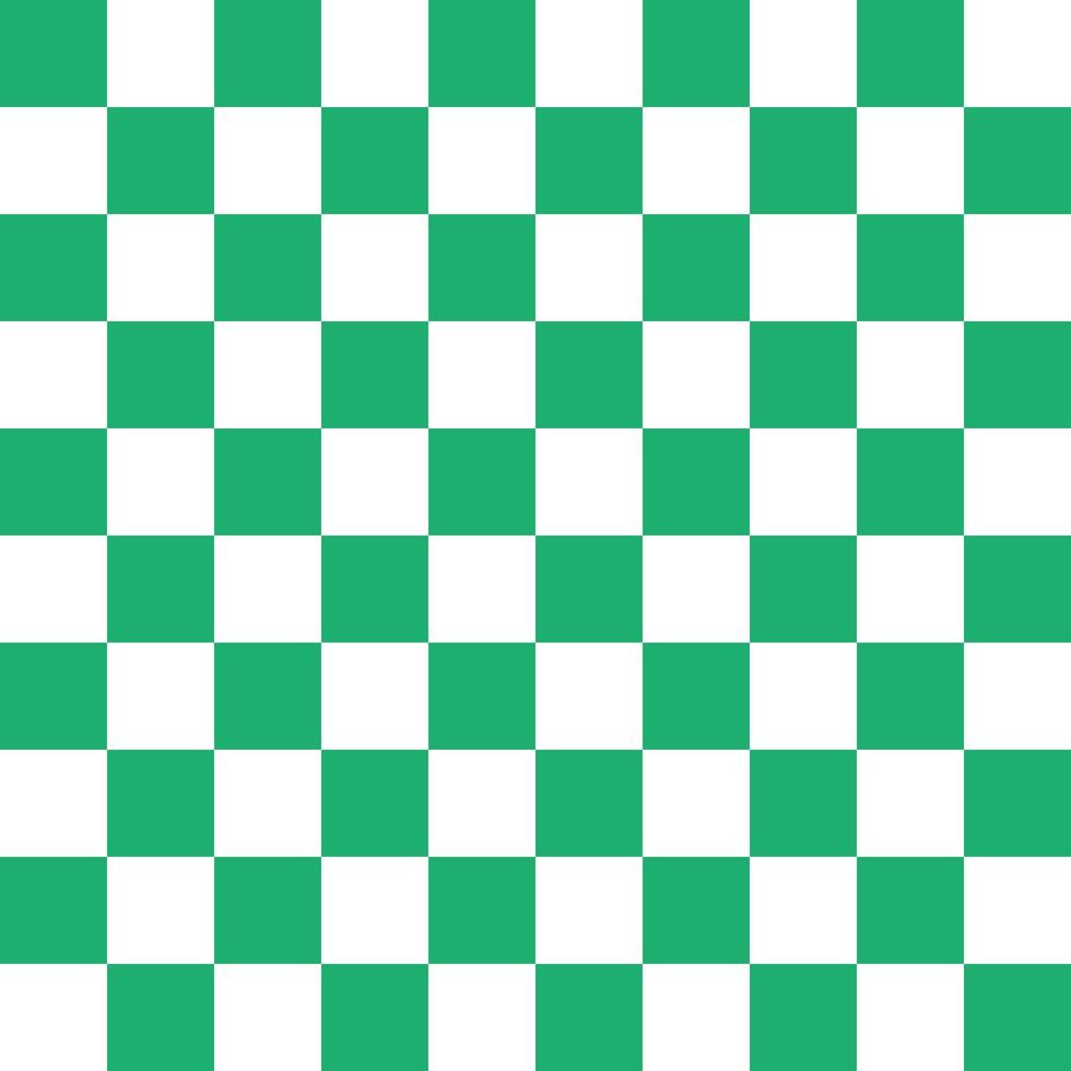 Green And White Seamless Check Pattern vector