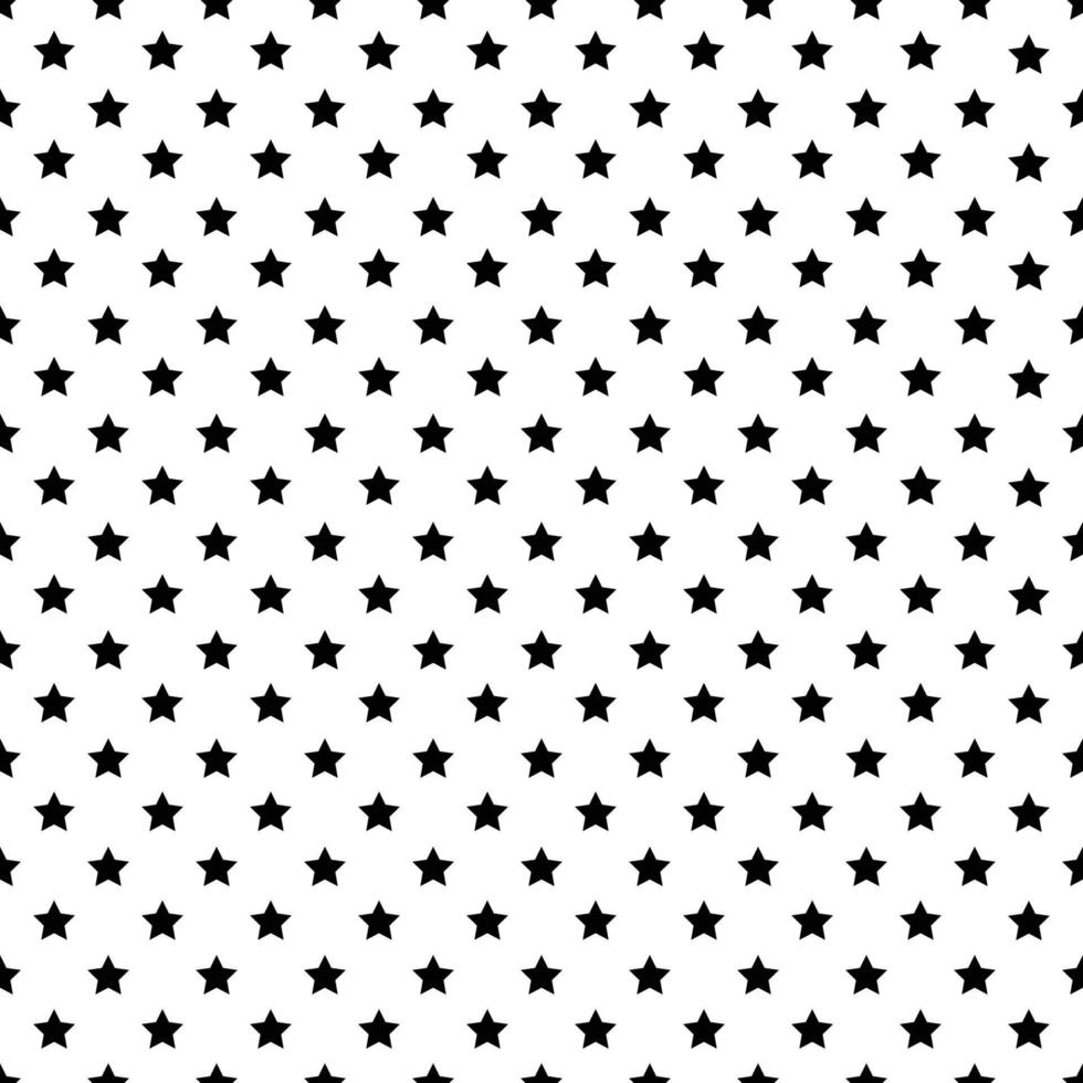 Black Seamless Stars Patterns On White Background vector