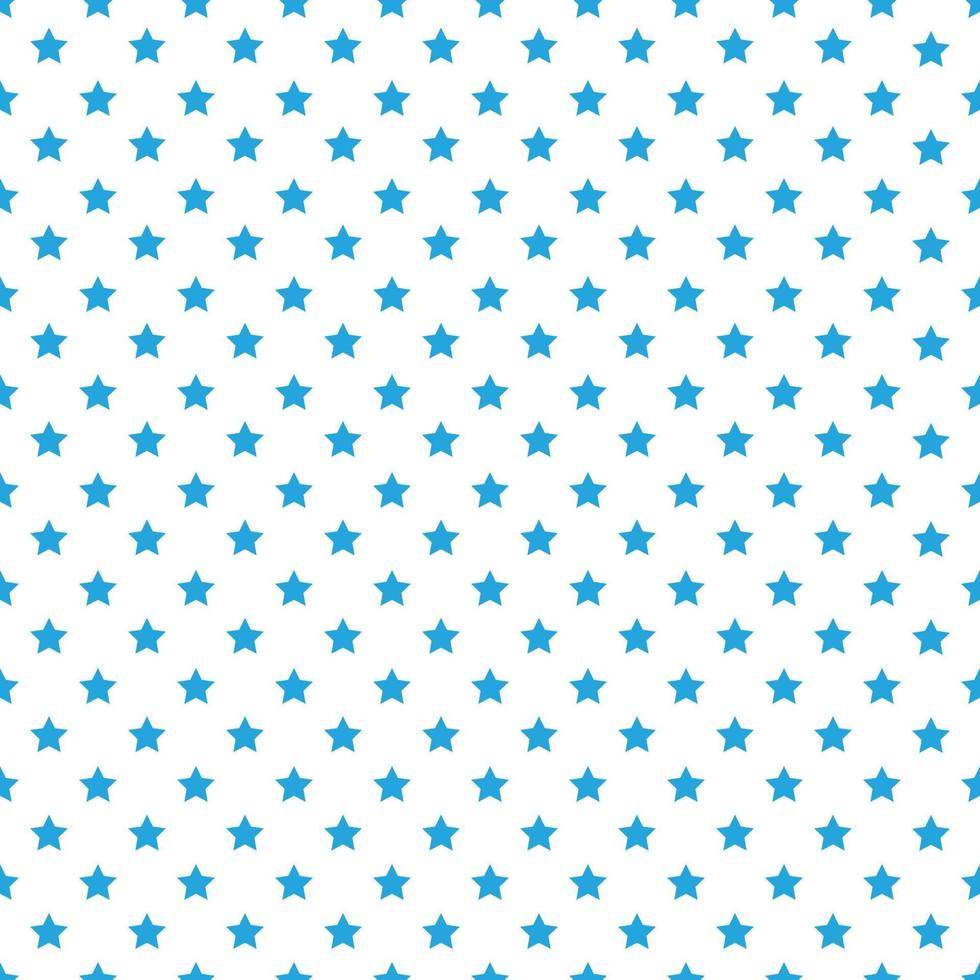 Blue Seamless Stars Patterns On White Background vector