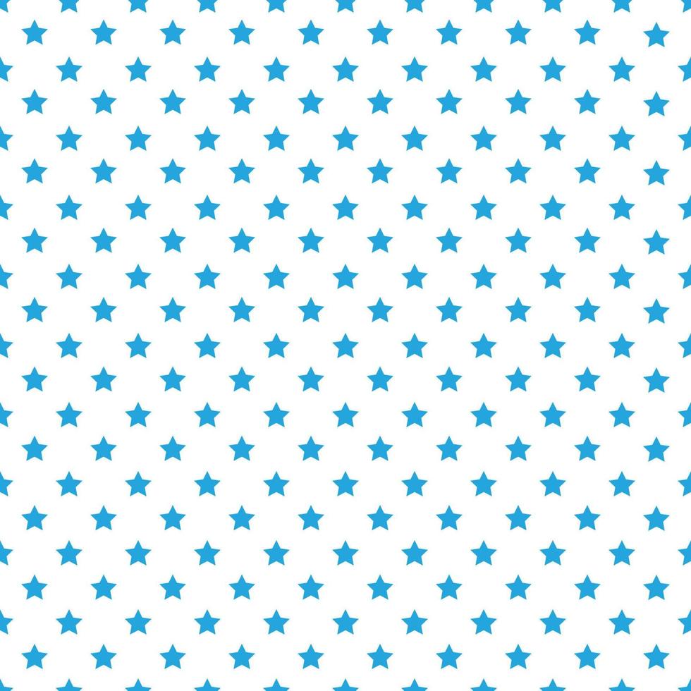 Blue Seamless Stars Patterns On White Background vector