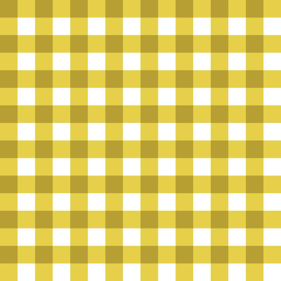 Seamless Yellow Gingham Pattern vector