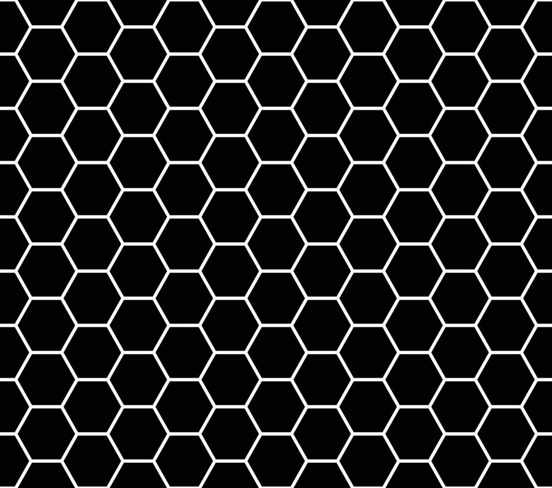 patrón de panal transparente negro vector