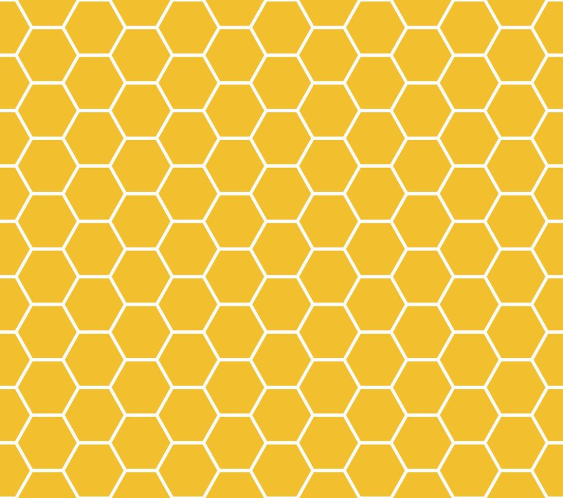 Yellow Seamless Honeycomb Pattern vector