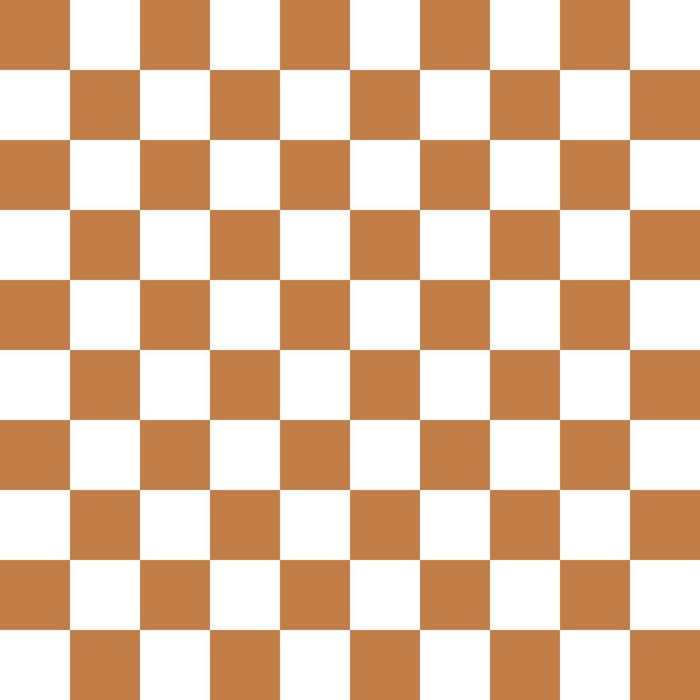 Brown And White Seamless Check Pattern vector