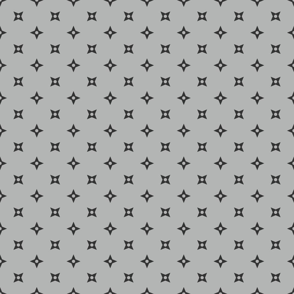 Dark Grey Seamless Ninja Pattern On Gray Background vector