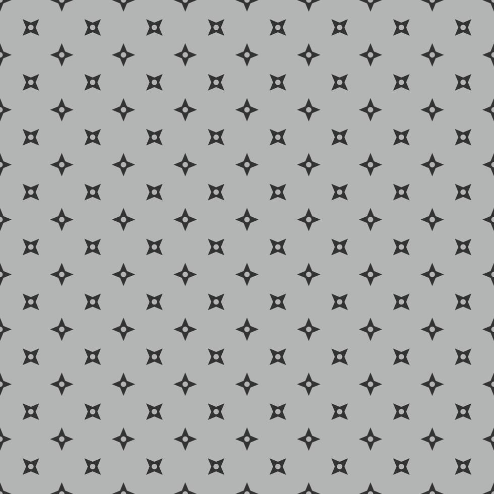 Dark Grey Seamless Ninja Pattern On Gray Background vector