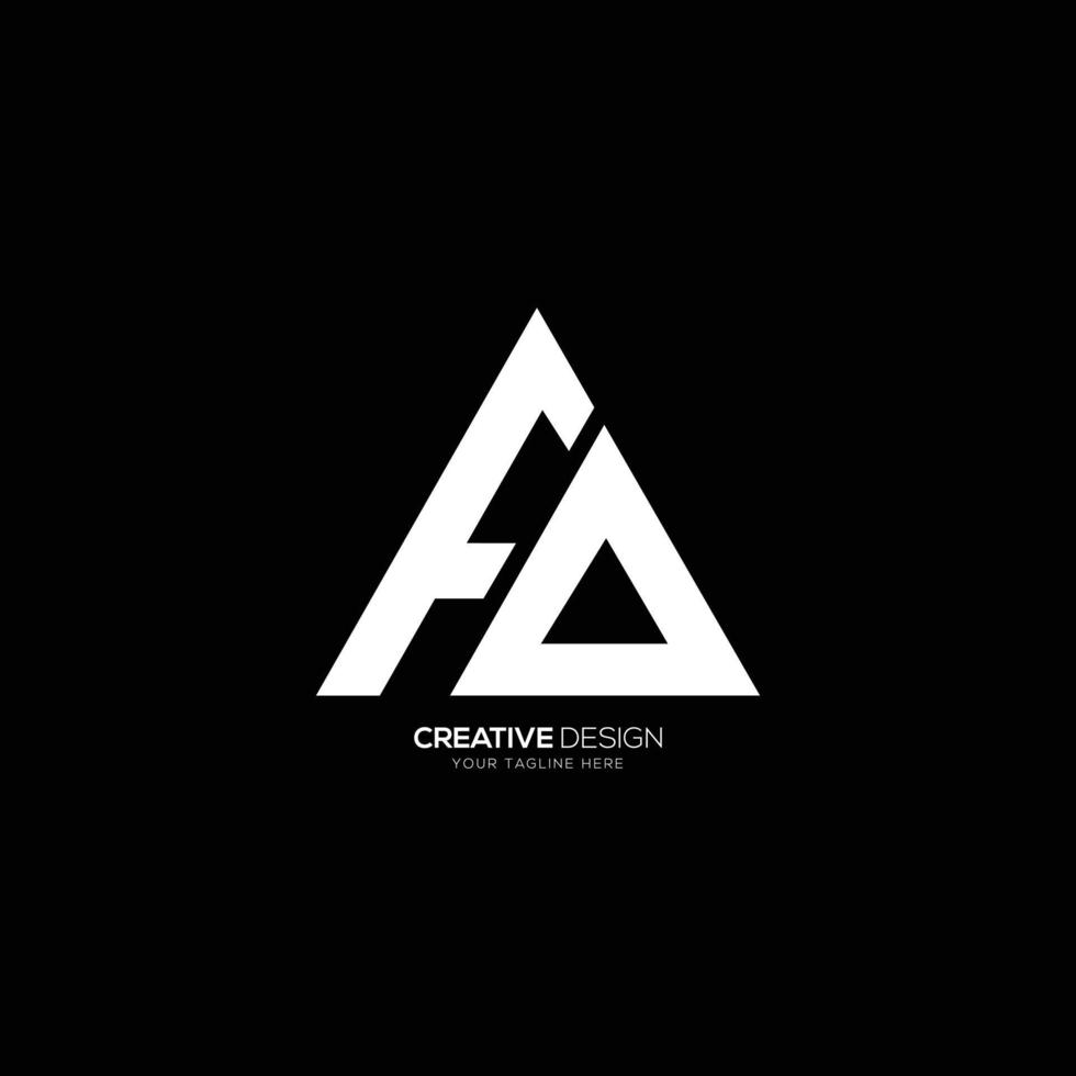 Triangle letter F A modern logo vector