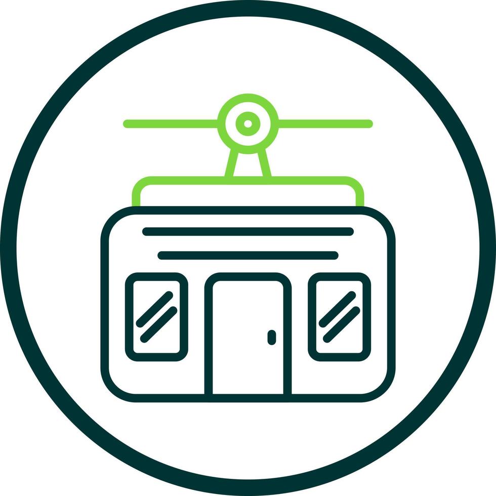 Cable Car Vector Icon Design