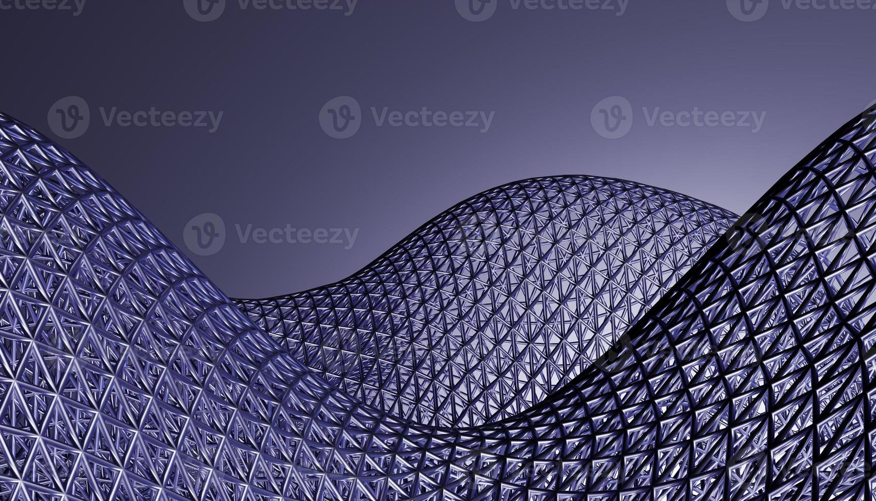 Abstract digital wave of particles. purple background. Technology background. Data technology illustration. Abstract futuristic background. Wave with connecting dots and lines on dark background. photo
