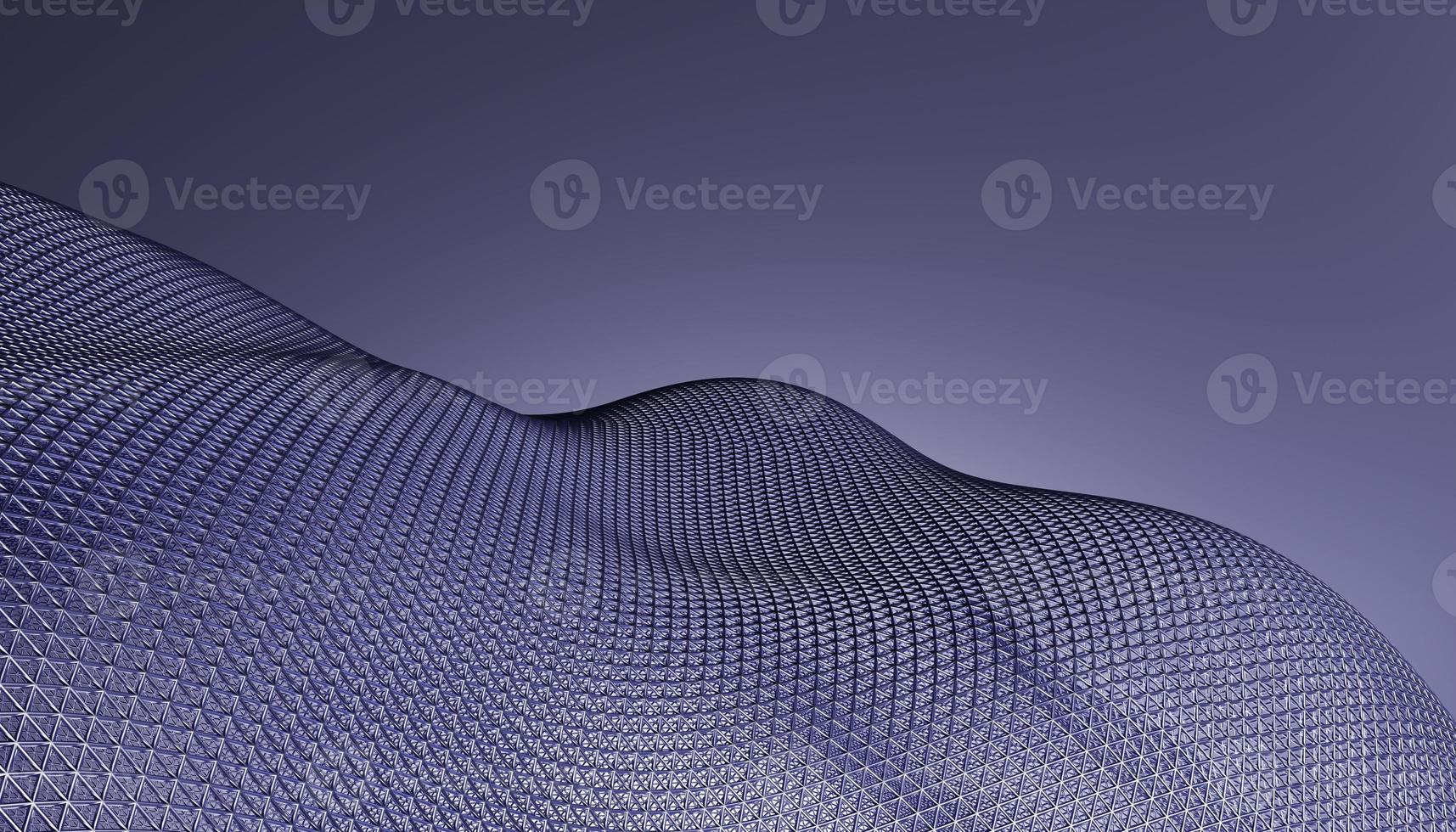 Abstract digital wave of particles. purple background. Technology background. Data technology illustration. Abstract futuristic background. Wave with connecting dots and lines on dark background. photo
