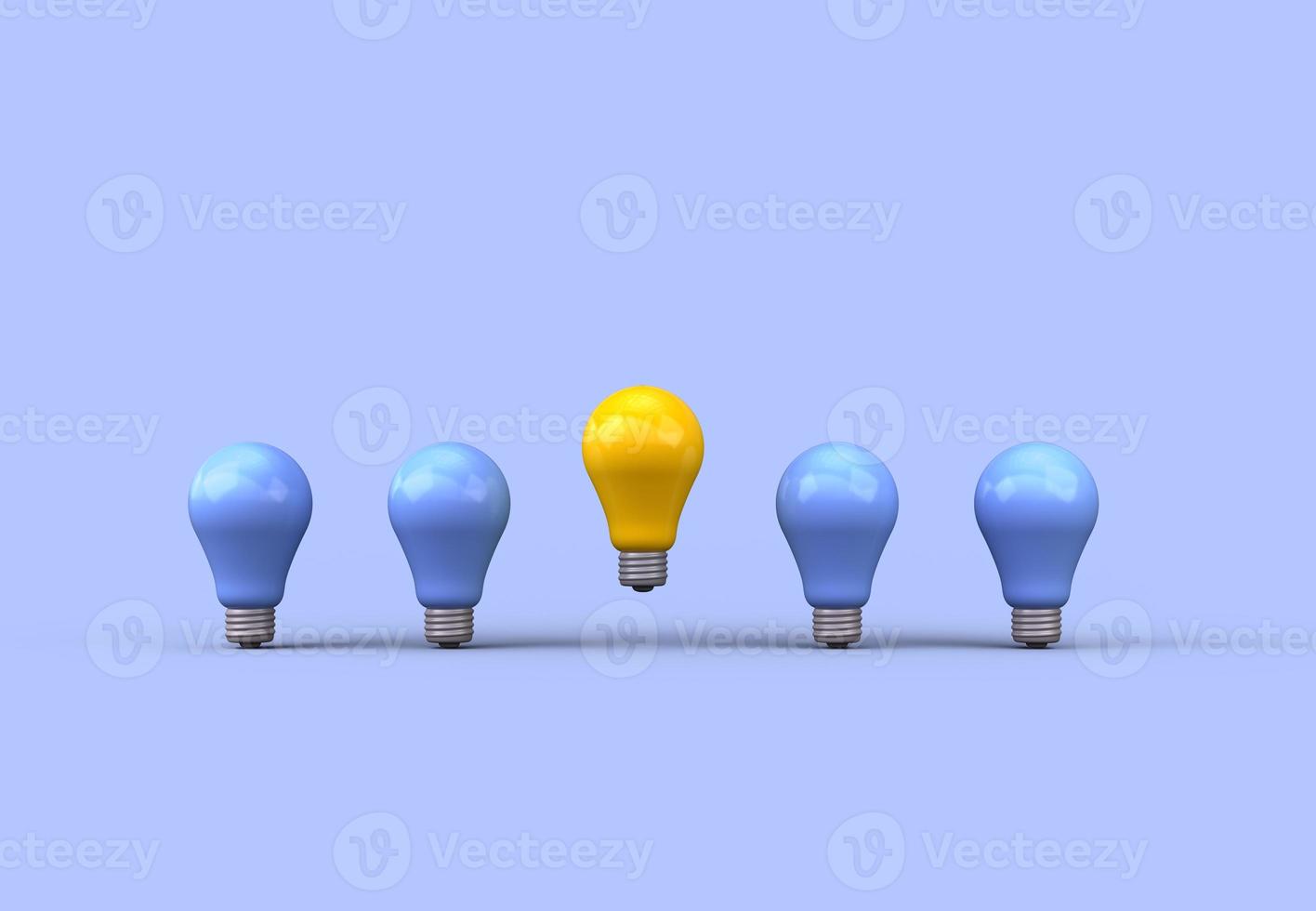 Light bulb and gears. Innovation icon. Business concept idea. 3d render photo
