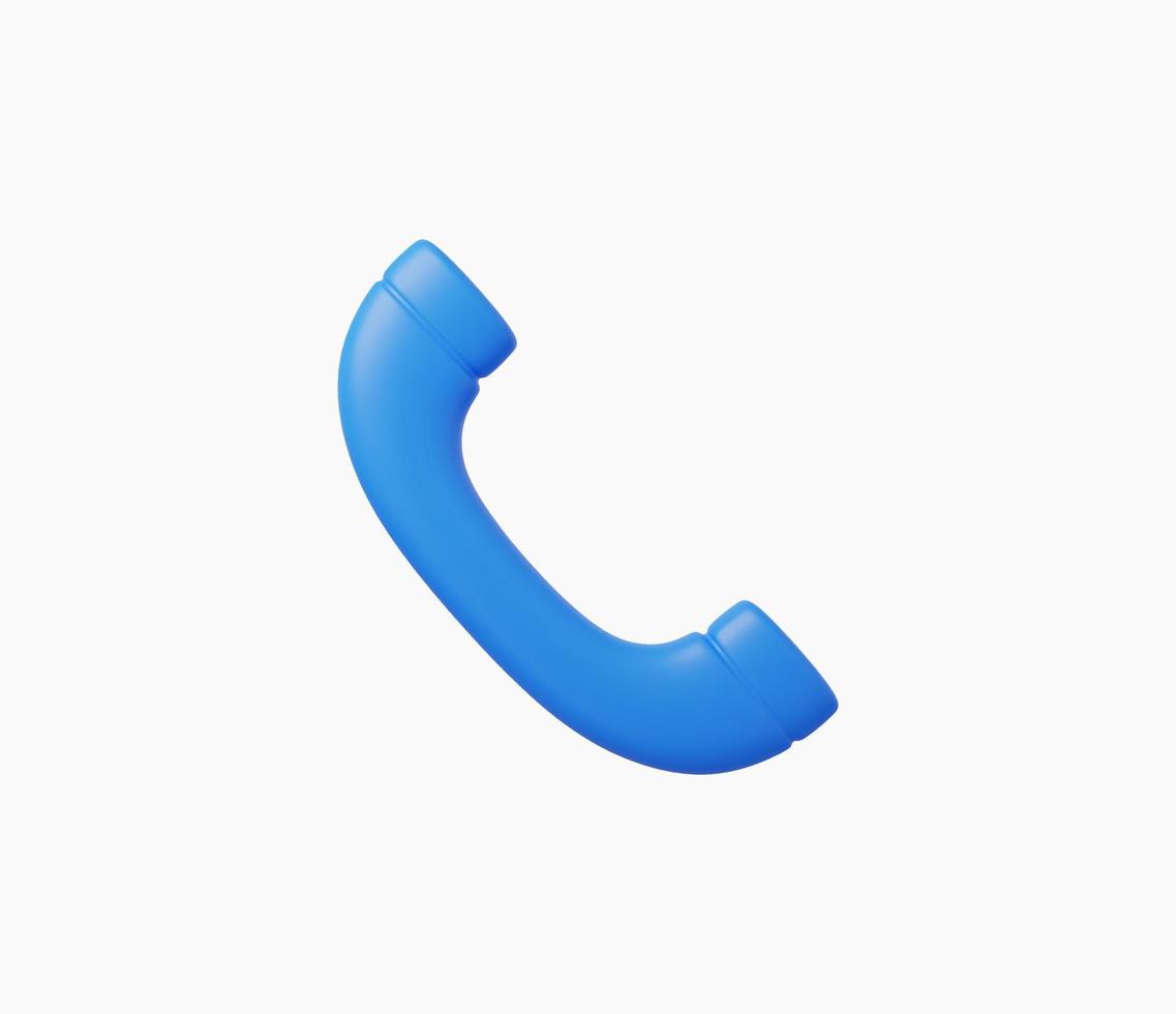 3D Realistic Phone Call Button vector illustration