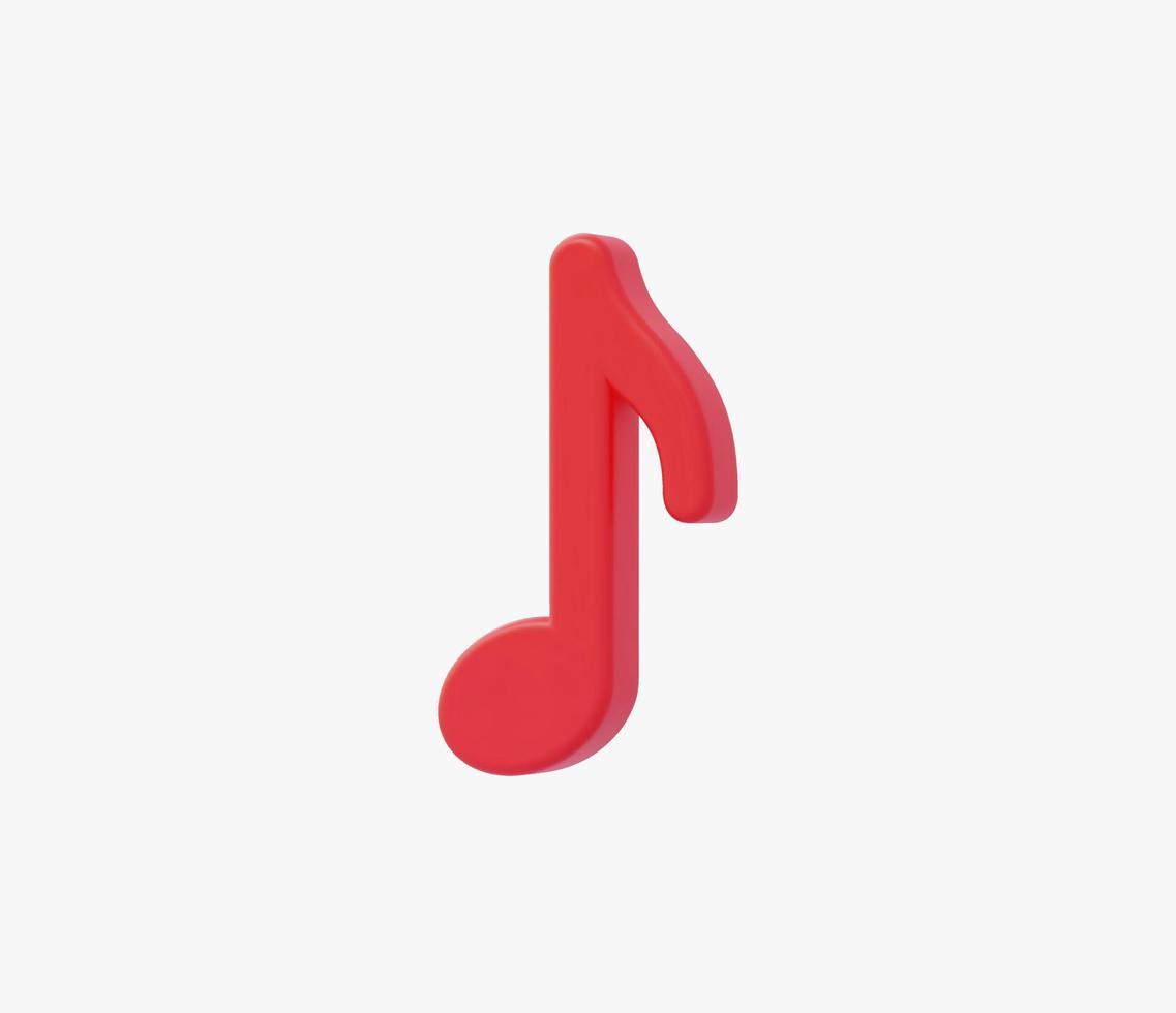 3d Realistic Music note vector Illustration