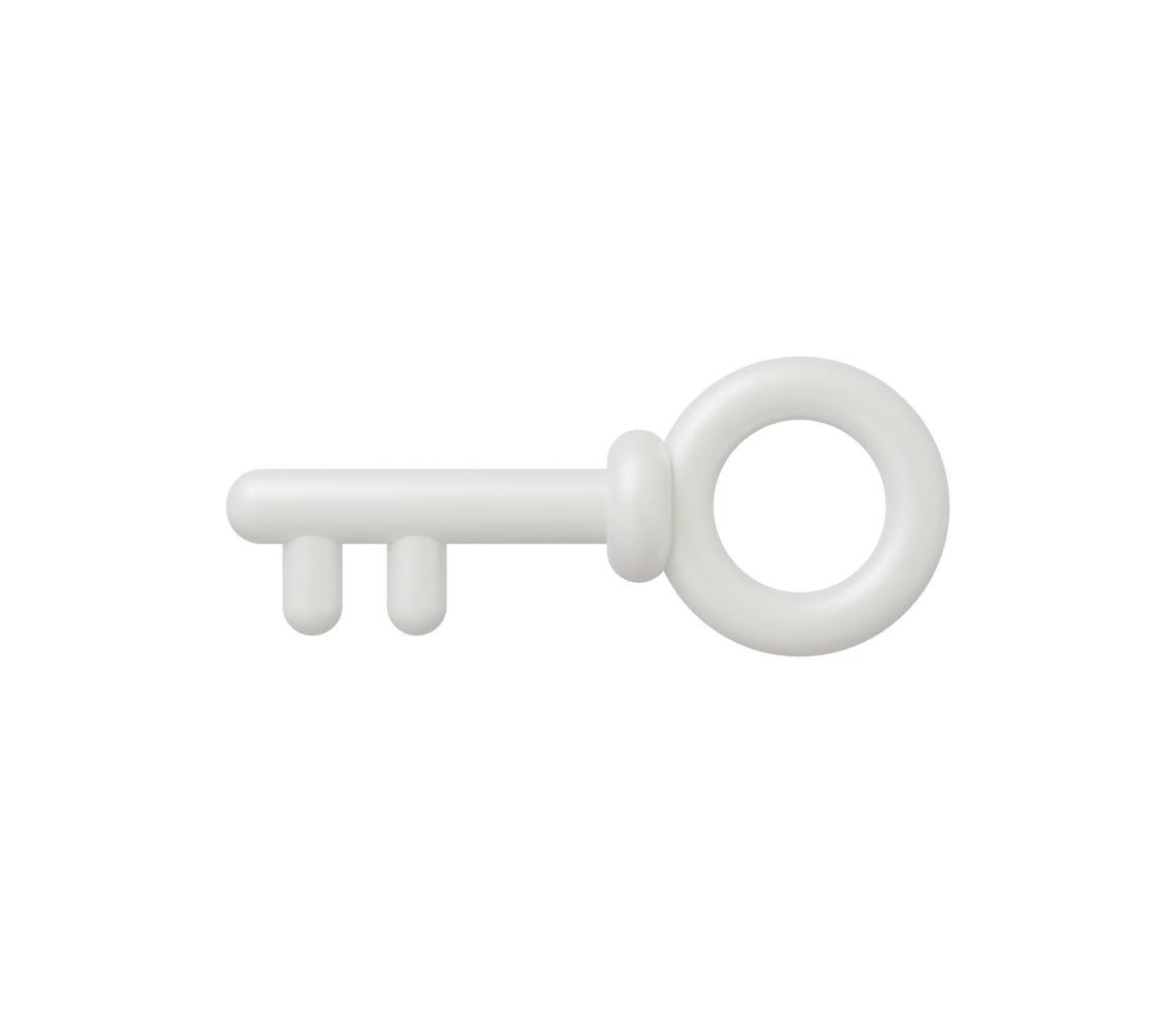 3d Realistic Key icon vector Illustration