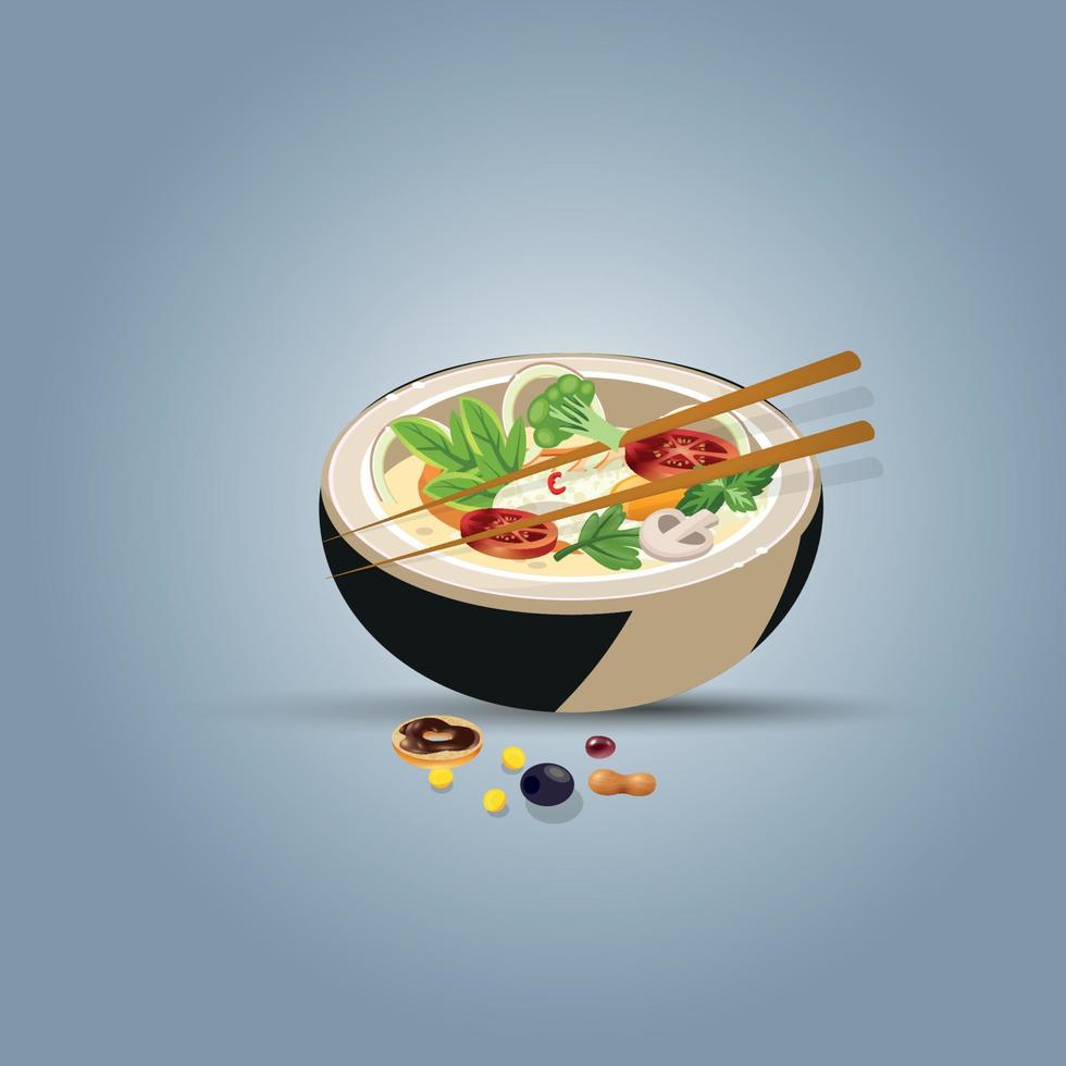Healthy food and traditional restaurants, cooking, menu, vector illustration