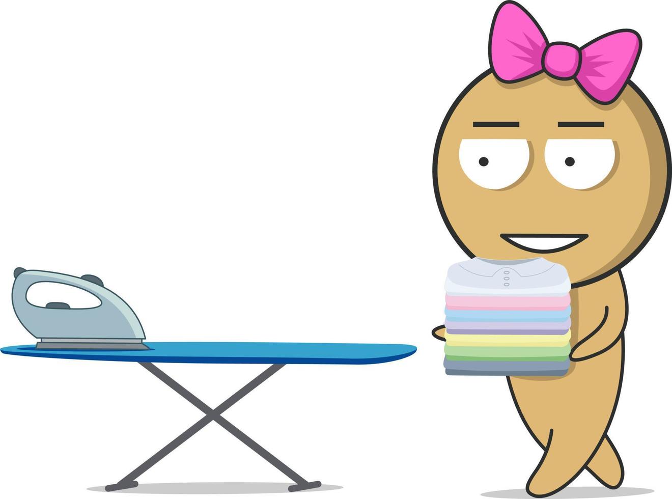 Woman ironing clothes 17026439 Vector Art at Vecteezy