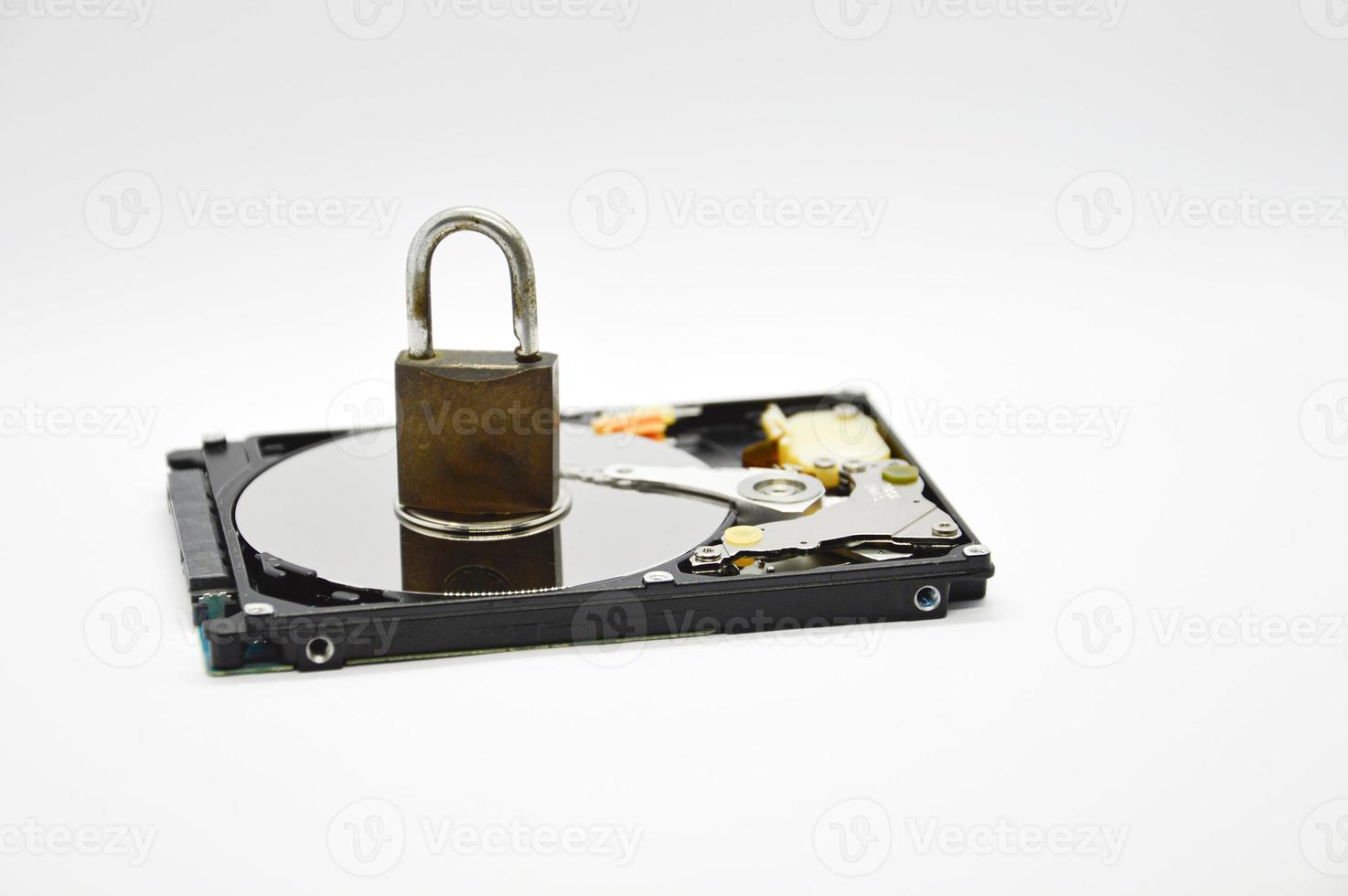 platter type hard drive 2.5-inch size, data protection concept photo