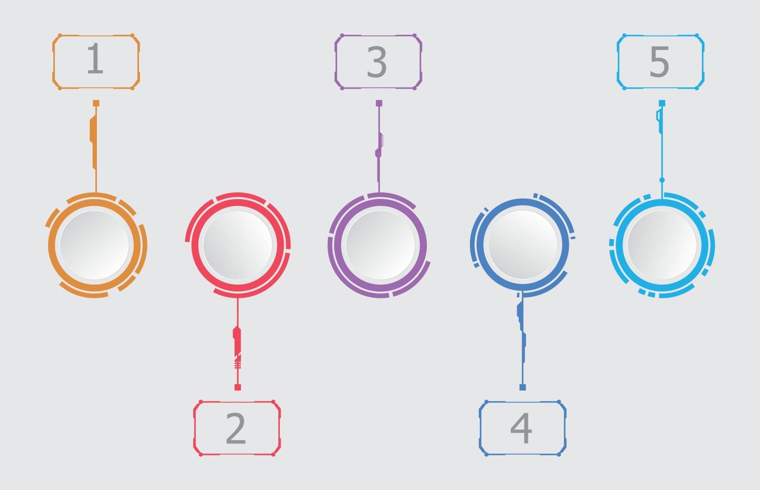 Infographic template of process step timeline modern with circuit line , presentation infographic vector