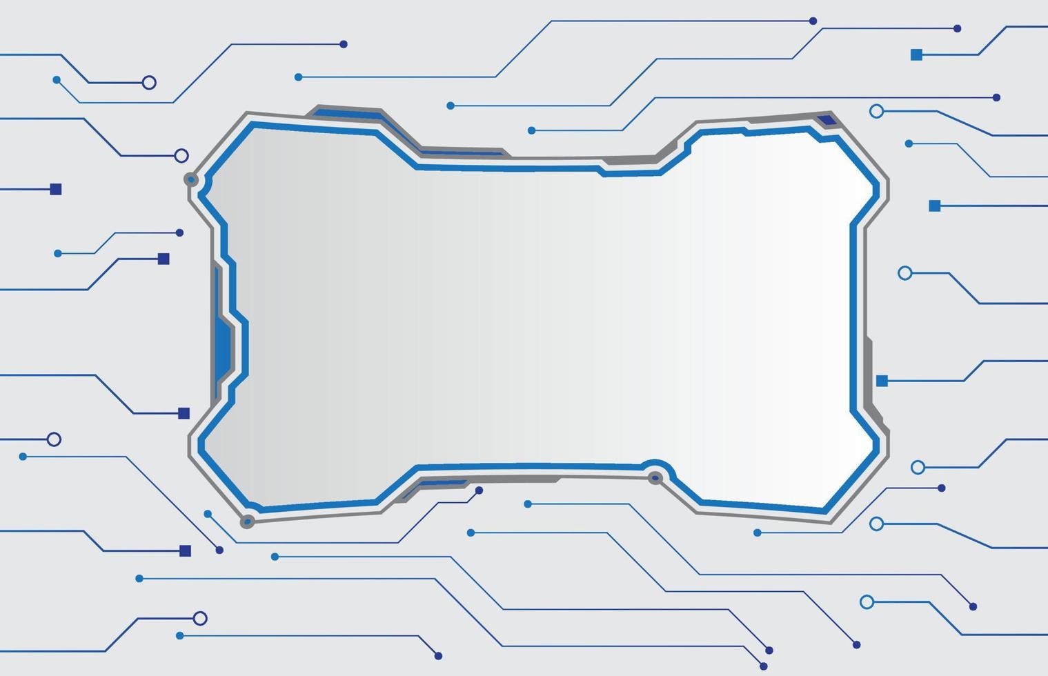 Infographic white template of hud ui display with circuit electronic line , presentation infographic vector