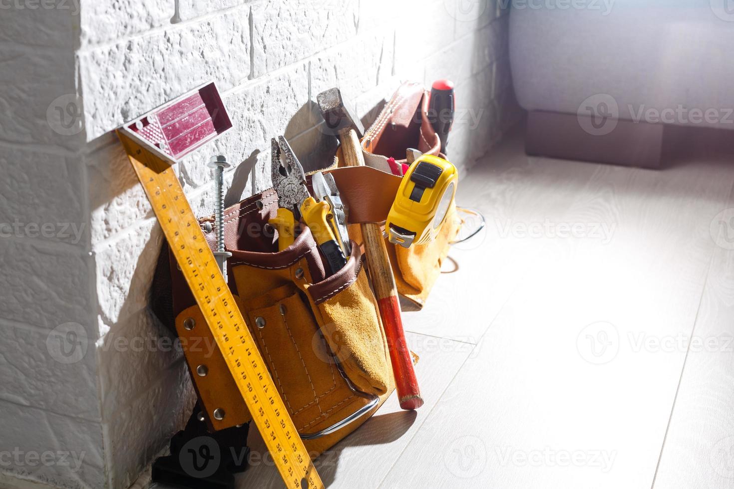 construction tools brown belt photo