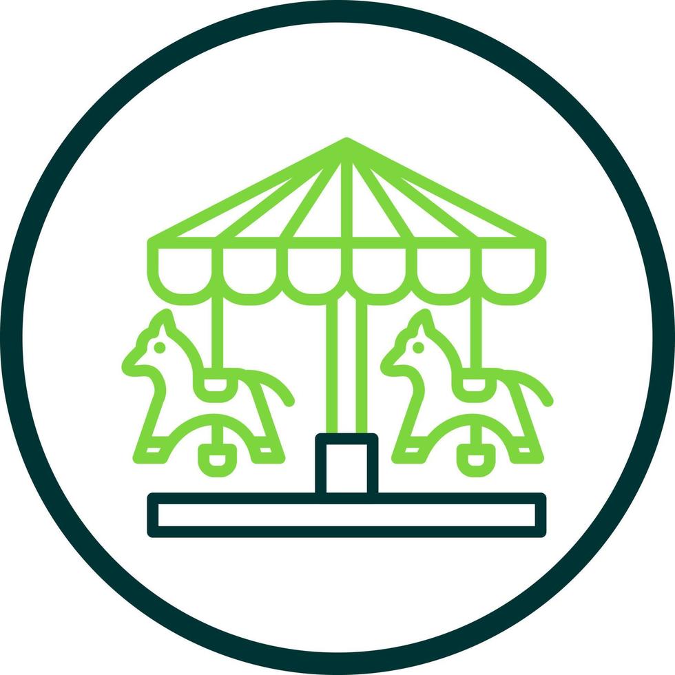 Merry Go Round Vector Icon Design